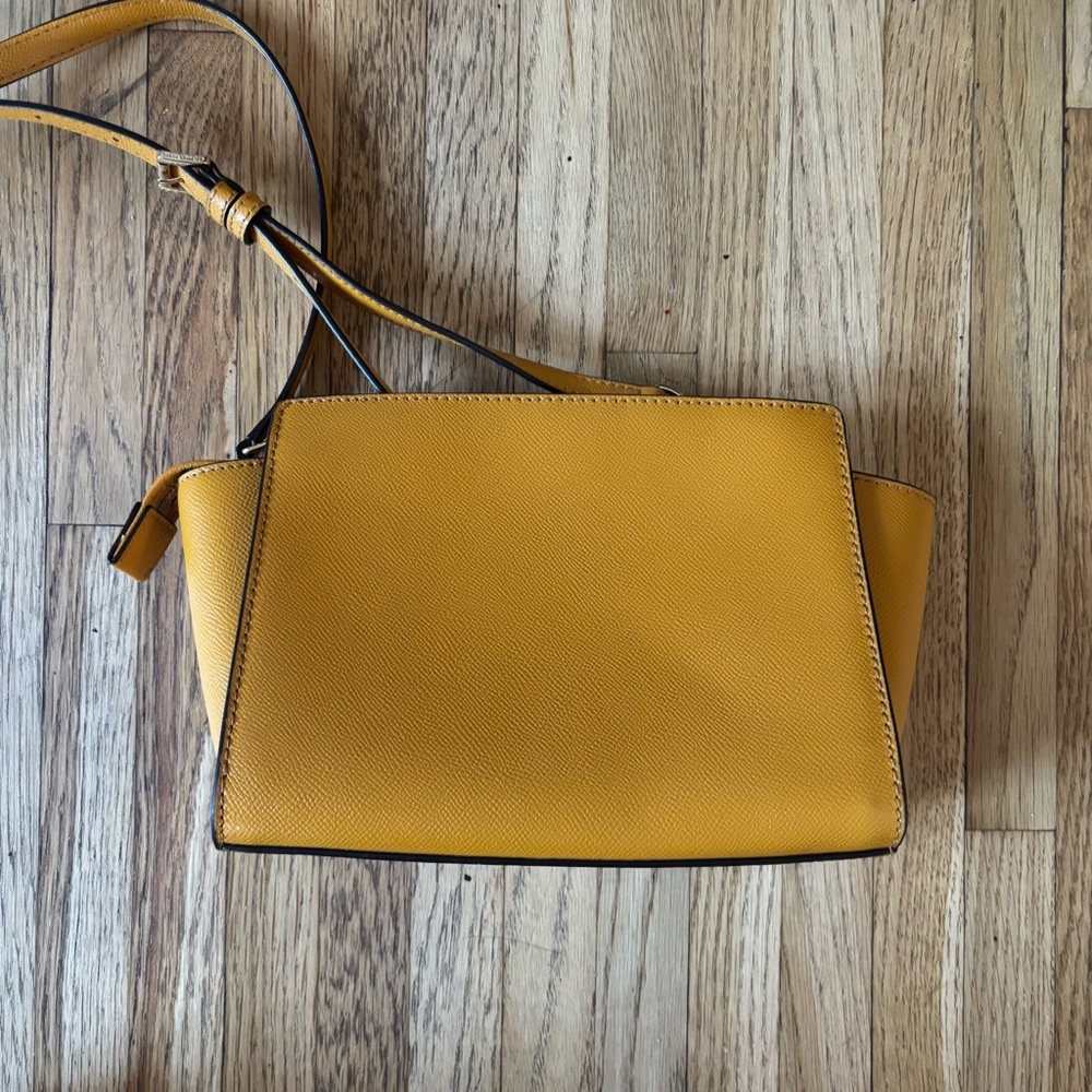 Michael Kors Sunflower Yellow Saffiano Leather Crossbody - Picture 7 of 8